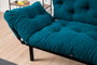 Atelier Del Sofa Sofá-Cama de 2 Plazas Nitta - Azul Petróleo